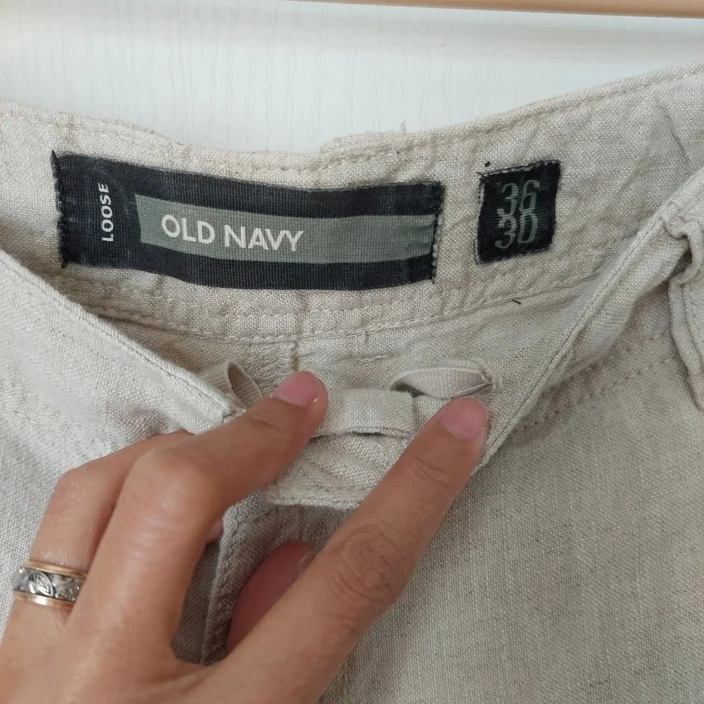 Old Navy Wide Leg Linen Pants Size‎ 36